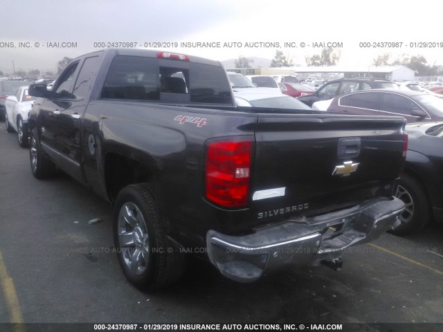 1GCVKSEC0EZ330092 - 2014 CHEVROLET SILVERADO K1500 LTZ GRAY photo 3