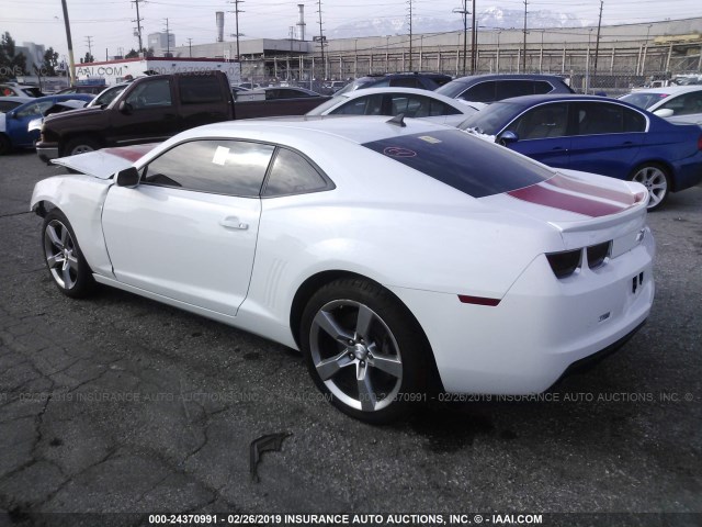 2G1FK1EJ0A9171956 - 2010 CHEVROLET CAMARO WHITE photo 3