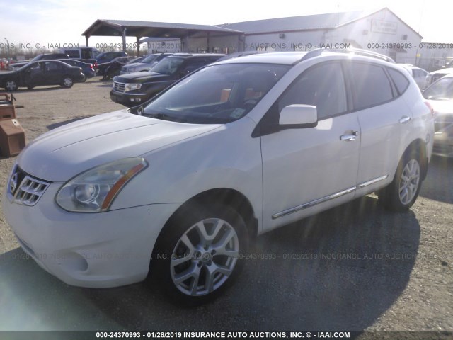 JN8AS5MT2BW185012 - 2011 NISSAN ROGUE S/SV/KROM WHITE photo 6