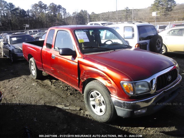 5TEVL52NO1Z787150 - 2001 TOYOTA TACOMA XTRACAB RED photo 1