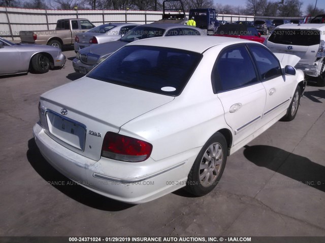 KMHWF35H25A205289 - 2005 HYUNDAI SONATA GLS/LX WHITE photo 4