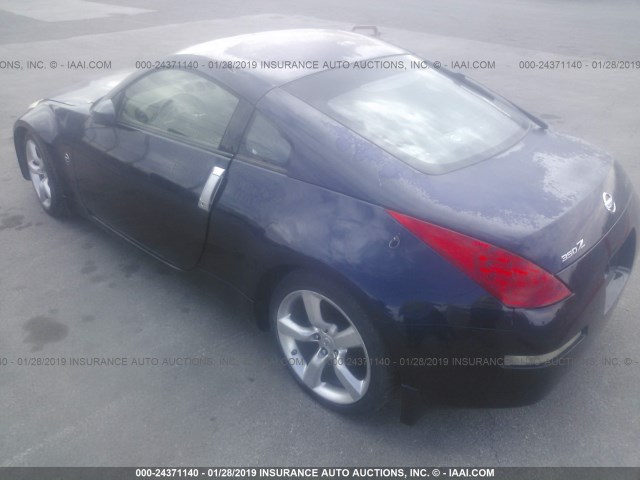 JN1BZ34E78M750587 - 2008 NISSAN 350Z BLUE photo 3