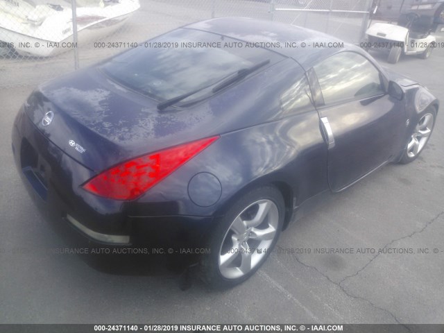 JN1BZ34E78M750587 - 2008 NISSAN 350Z BLUE photo 4