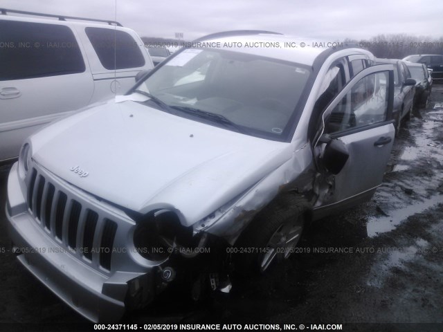 1J8FF47W88D772091 - 2008 JEEP COMPASS SPORT SILVER photo 6