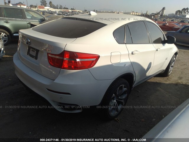 5UXFG8C59CL590812 - 2012 BMW X6 XDRIVE50I WHITE photo 4