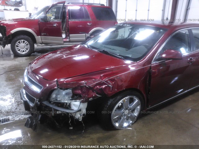 1G1ZD5EB6AF110464 - 2010 CHEVROLET MALIBU 2LT MAROON photo 6