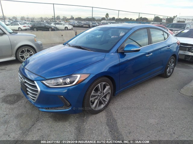 5NPD84LF8HH070541 - 2017 HYUNDAI ELANTRA SE/VALUE/LIMITED BLUE photo 2