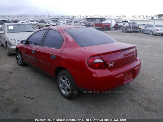 1B3ES26C43D149796 - 2003 DODGE NEON SE RED photo 3