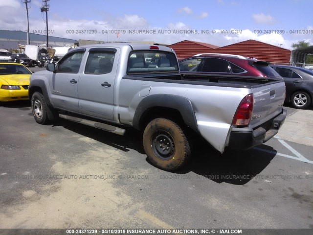 5TEKU72N48Z540154 - 2008 TOYOTA TACOMA DBL CAB PRERUNNER LNG BED GRAY photo 3