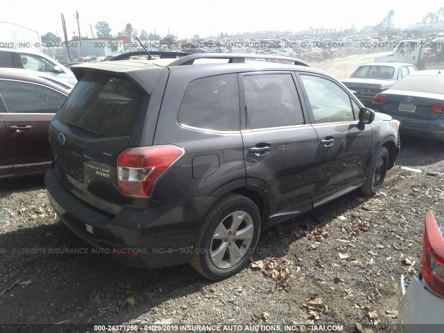 JF2SJAHC0FH470860 - 2015 SUBARU FORESTER 2.5I LIMITED GRAY photo 4