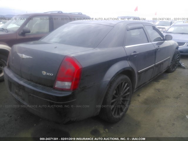 2C3KA43R17H855128 - 2007 CHRYSLER 300 BLACK photo 4