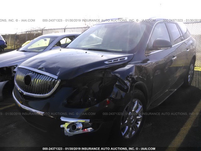 5GAKVBED0BJ393837 - 2011 BUICK ENCLAVE CXL BLACK photo 2