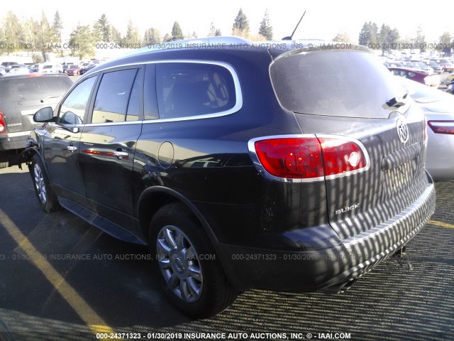 5GAKVBED0BJ393837 - 2011 BUICK ENCLAVE CXL BLACK photo 3