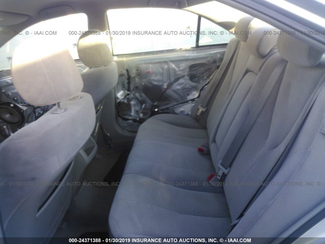 4T4BE46KX8R018571 - 2008 TOYOTA CAMRY CE/LE/XLE/SE SILVER photo 8