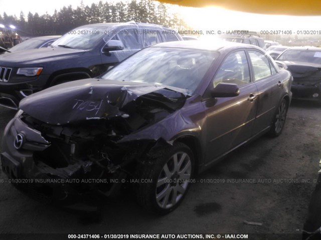 1YVHP81D685M33152 - 2008 MAZDA 6 S PURPLE photo 2