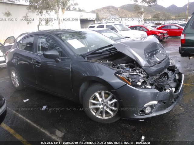 JM1BM1L76F1218684 - 2015 MAZDA 3 TOURING GRAY photo 1