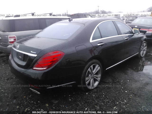 WDDUG8FB5FA174384 - 2015 MERCEDES-BENZ S 550 4MATIC BLACK photo 4