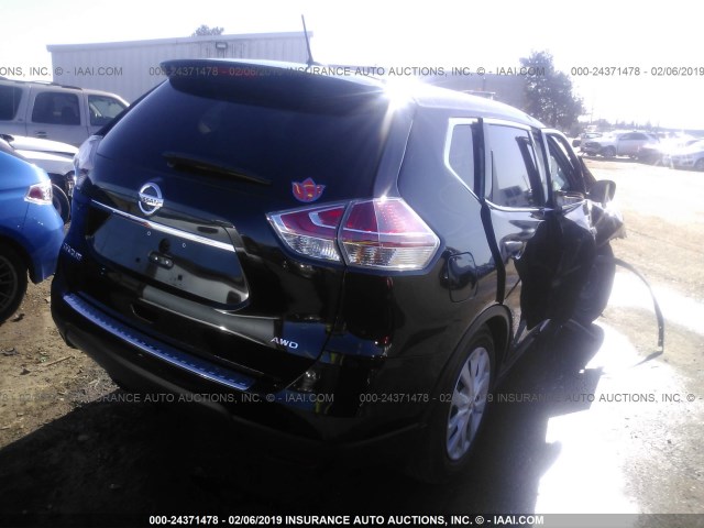 5N1AT2MM8GC840147 - 2016 NISSAN ROGUE S/SL/SV BLACK photo 4