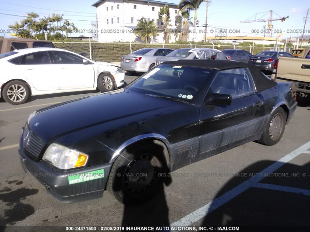 WDBFA66E6NF061384 - 1992 MERCEDES-BENZ 500 SL BLACK photo 2