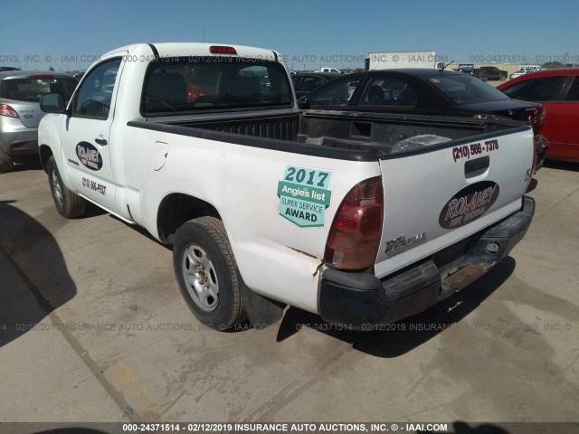 5TENX22N97Z437124 - 2007 TOYOTA TACOMA WHITE photo 3