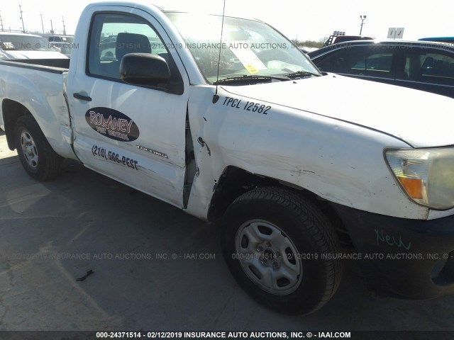 5TENX22N97Z437124 - 2007 TOYOTA TACOMA WHITE photo 6