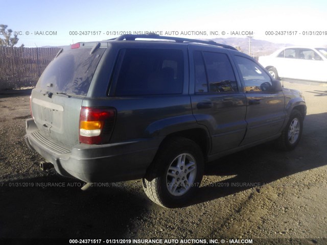 1J4GW48S34C265990 - 2004 JEEP GRAND CHEROKEE LAREDO/COLUMBIA/FREEDOM 绿色 照片 4
