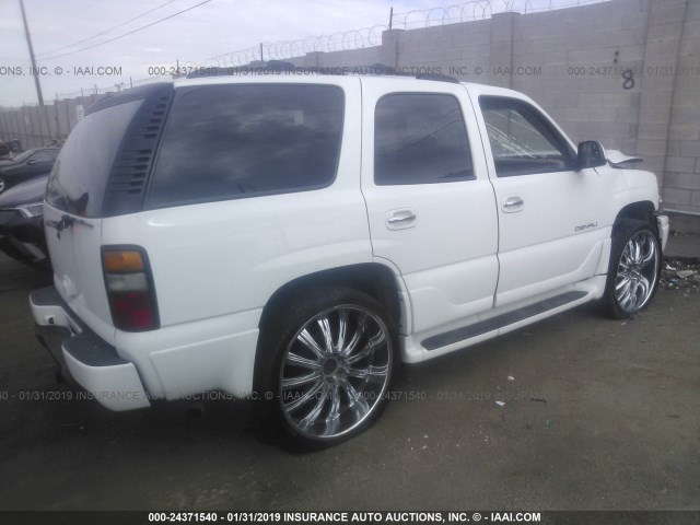 1GKEK63U36J114731 - 2006 GMC YUKON DENALI WHITE photo 4