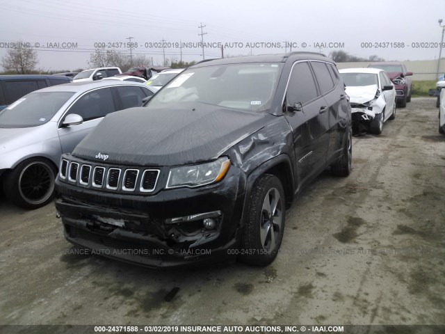 3C4NJCBB1JT102429 - 2018 JEEP COMPASS LATITUDE BLACK photo 2