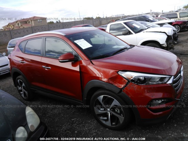 KM8J33A20GU131117 - 2016 HYUNDAI TUCSON LIMITED/SPORT AND ECO/SE ORANGE photo 1