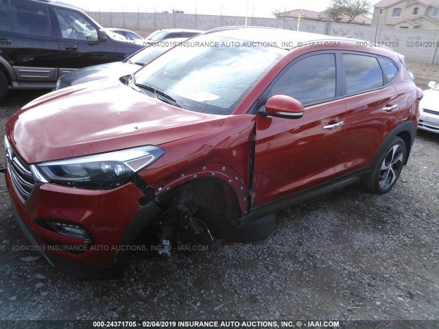 KM8J33A20GU131117 - 2016 HYUNDAI TUCSON LIMITED/SPORT AND ECO/SE ORANGE photo 6