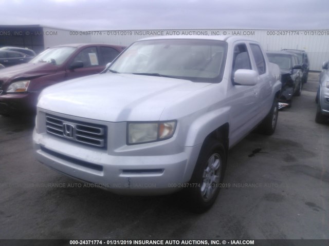 2HJYK165X6H540204 - 2006 HONDA RIDGELINE RTL SILVER photo 2