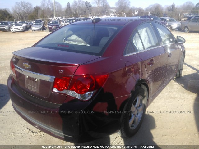 1G1PE5SB2G7203977 - 2016 CHEVROLET CRUZE LIMITED LT RED photo 4