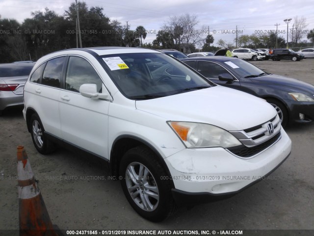 JHLRE3H78BC003342 - 2011 HONDA CR-V EXL WHITE photo 1