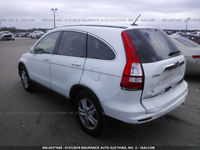 JHLRE3H78BC003342 - 2011 HONDA CR-V EXL WHITE photo 3