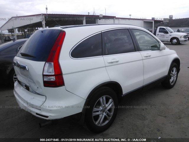 JHLRE3H78BC003342 - 2011 HONDA CR-V EXL WHITE photo 4