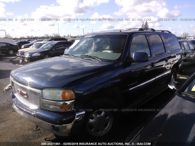 3GKFK16Z52G211231 - 2002 GMC YUKON XL K1500 BLUE photo 2