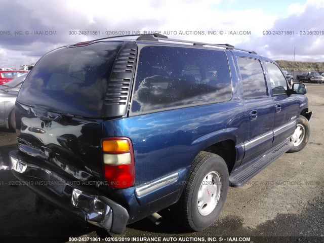 3GKFK16Z52G211231 - 2002 GMC YUKON XL K1500 BLUE photo 4