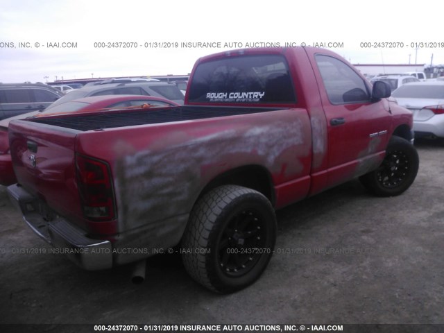 1D7HA16K05J604542 - 2005 DODGE RAM 1500 ST RED photo 4