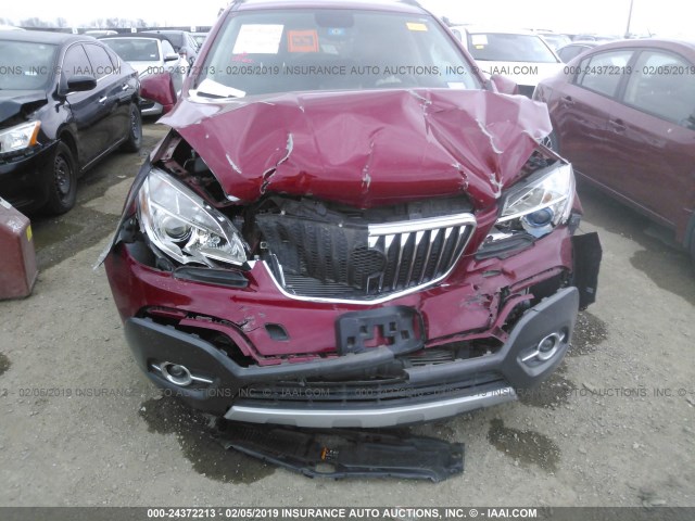 KL4CJGSBXDB212183 - 2013 BUICK ENCORE RED photo 6