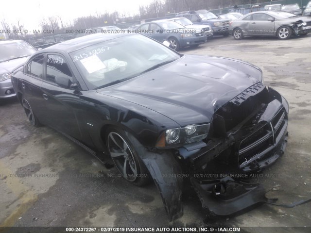 2C3CDXCT5EH369055 - 2014 DODGE CHARGER R/T BLACK photo 1