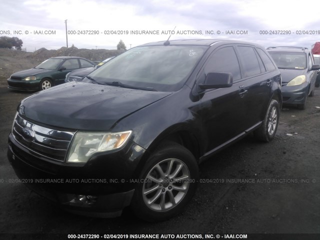 2FMDK3JC3ABA72537 - 2010 FORD EDGE SEL BLACK photo 2