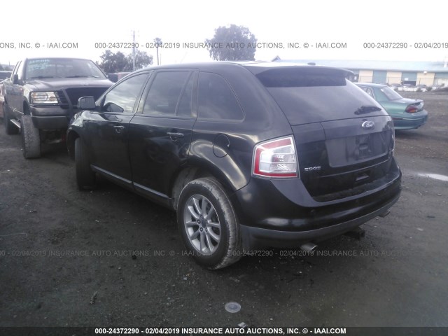 2FMDK3JC3ABA72537 - 2010 FORD EDGE SEL BLACK photo 3