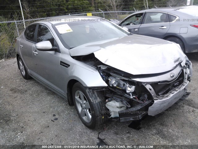 5XXGM4A77EG300825 - 2014 KIA OPTIMA LX SILVER photo 1