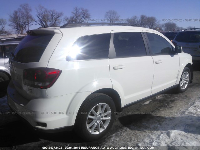 3C4PDCBG9ET161195 - 2014 DODGE JOURNEY SXT WHITE photo 4