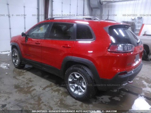 1C4PJMBN6KD116567 - 2019 JEEP CHEROKEE TRAILHAWK 红色 照片 3
