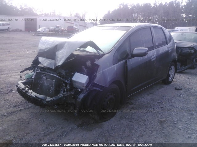 JHMGE8H33DC071757 - 2013 HONDA FIT GRAY photo 2