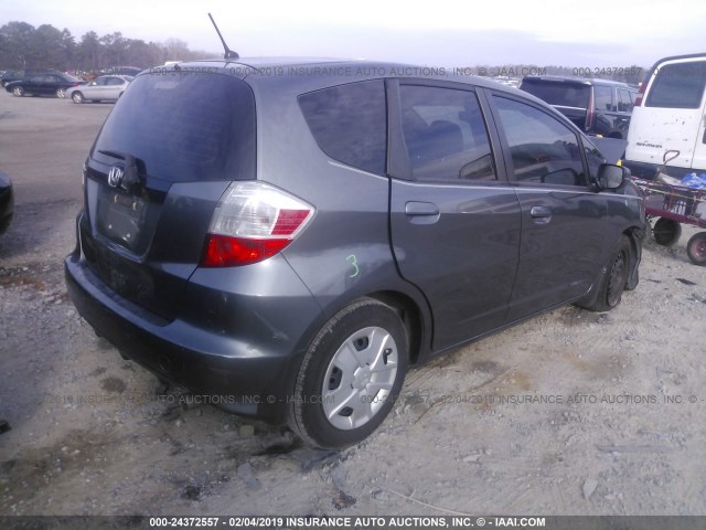 JHMGE8H33DC071757 - 2013 HONDA FIT GRAY photo 4