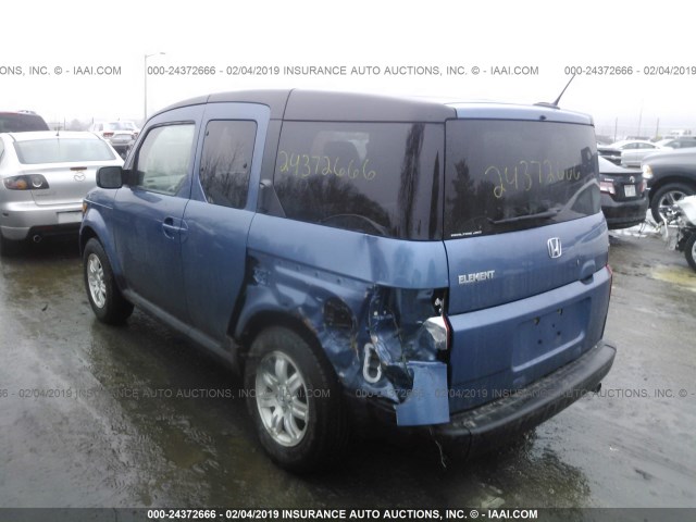 5J6YH27758L012904 - 2008 HONDA ELEMENT EX BLUE photo 3