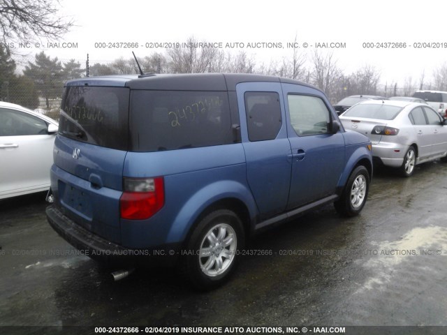 5J6YH27758L012904 - 2008 HONDA ELEMENT EX BLUE photo 4