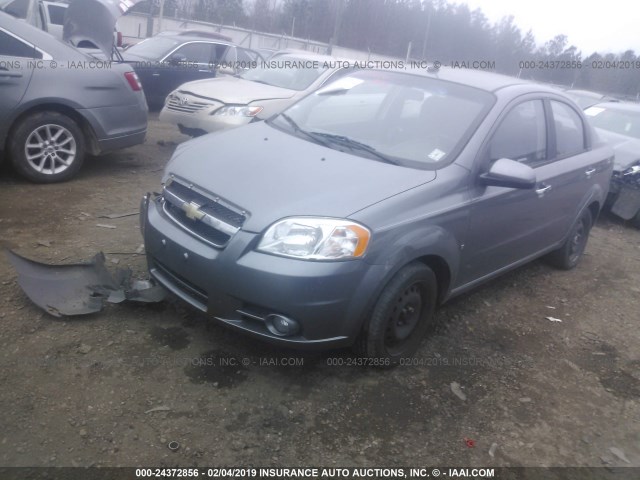 KL1TG56E49B388352 - 2009 CHEVROLET AVEO LT BLUE photo 2